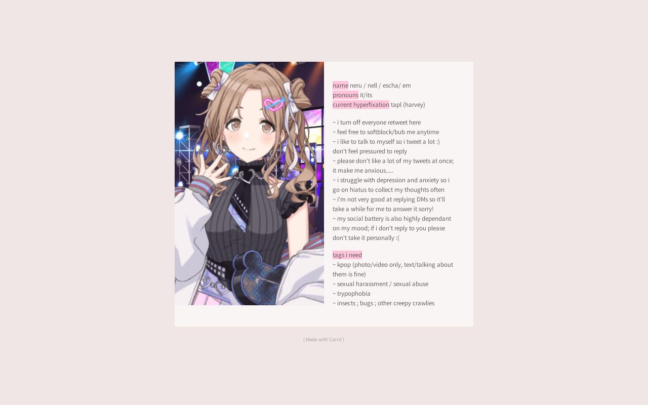 Carrd profile picture for @mano